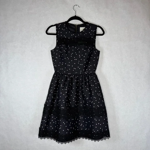KATE SPADE Scatter Dot Mikado Fit & Flare Dress - NJMU8407 - Sz 0 - Picture 7 of 12